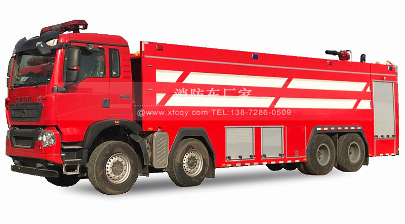 重汽前四后八24噸水罐消防車(chē)